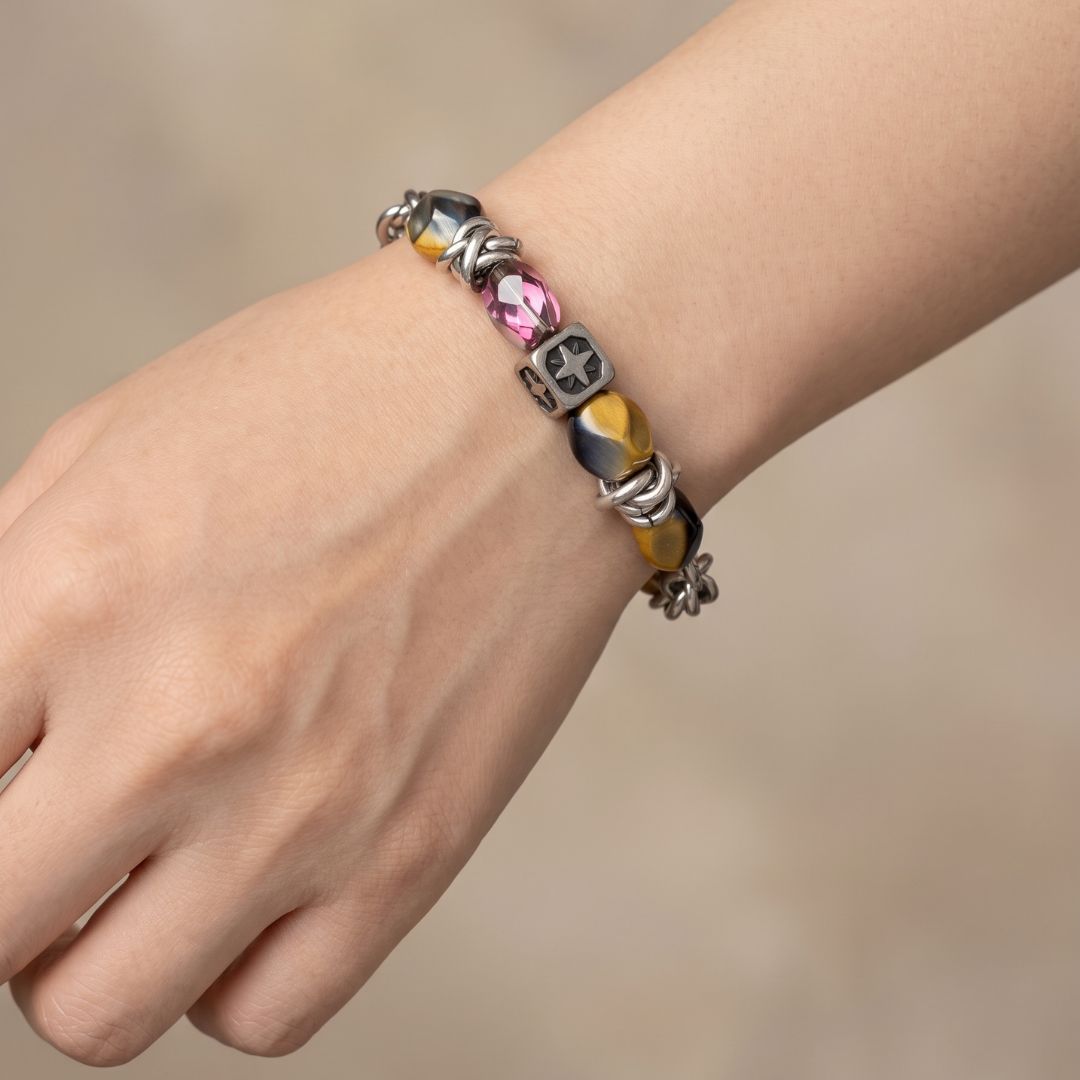 Ritual Star Hybrid Bead Bracelet (Duo Tone)