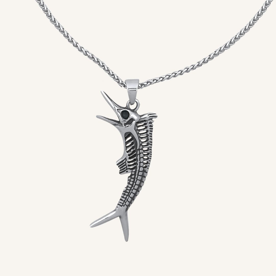 Swordfish Bone Long Necklace