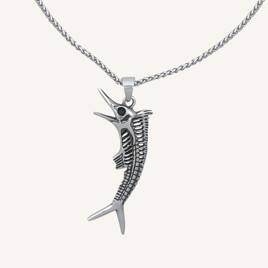 Swordfish Bone Long Necklace - BLFX