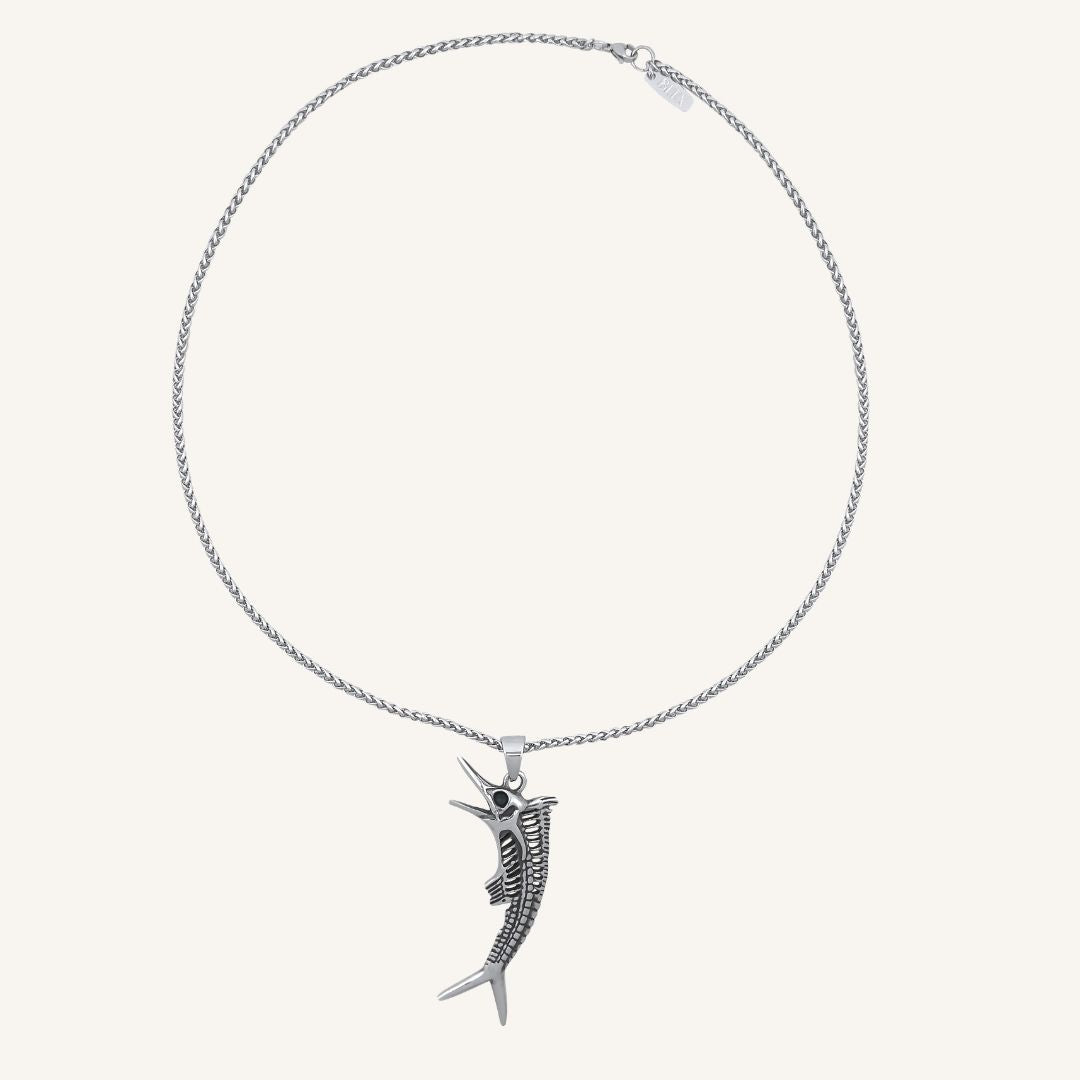 Swordfish Bone Long Necklace