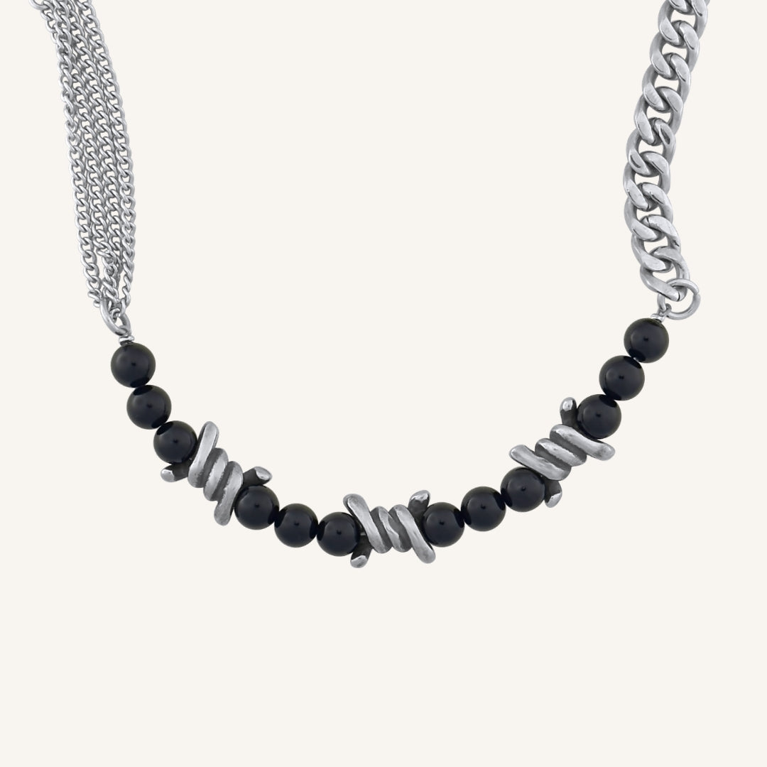 Thorn Bead Hybrid Chain Necklace
