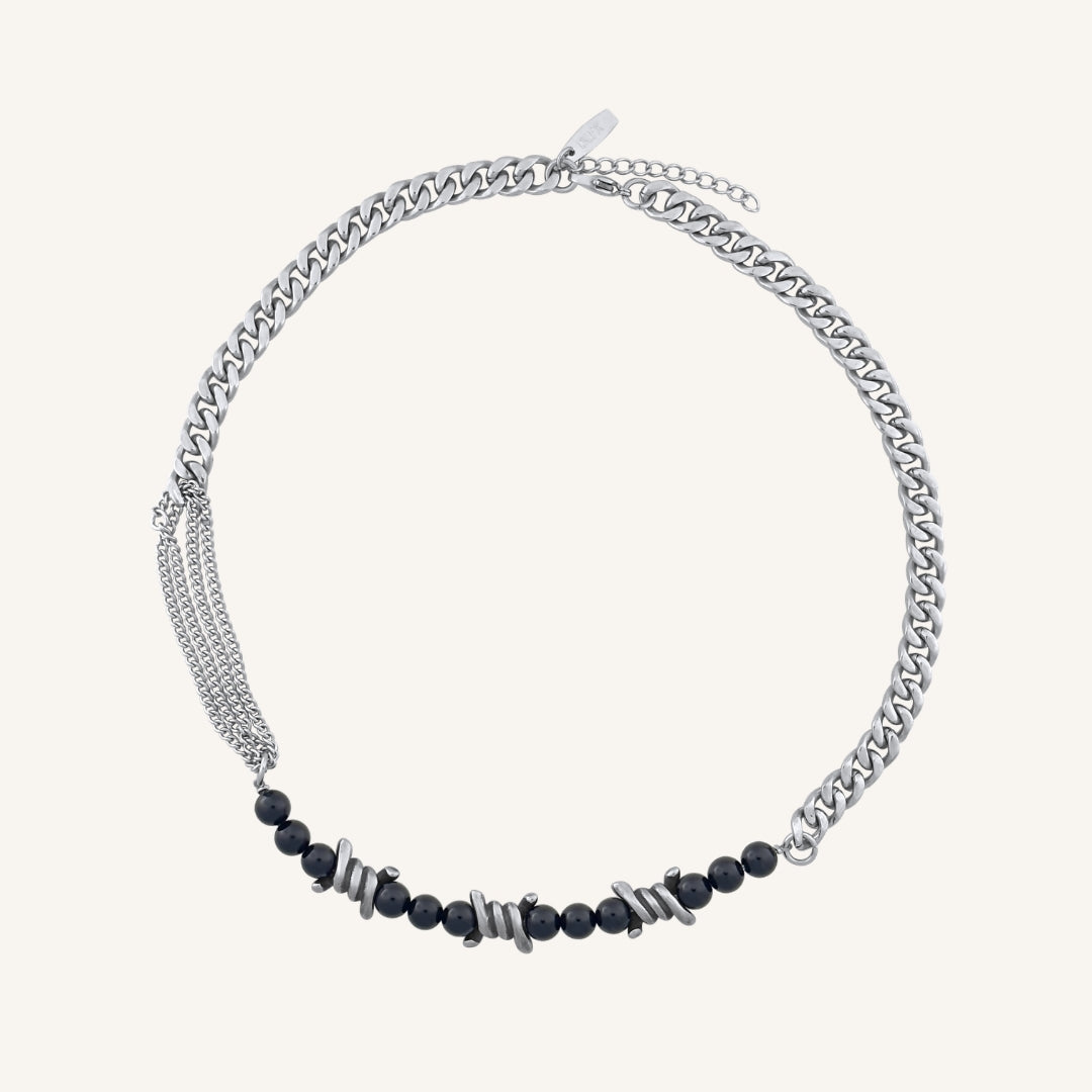 Thorn Bead Hybrid Chain Necklace