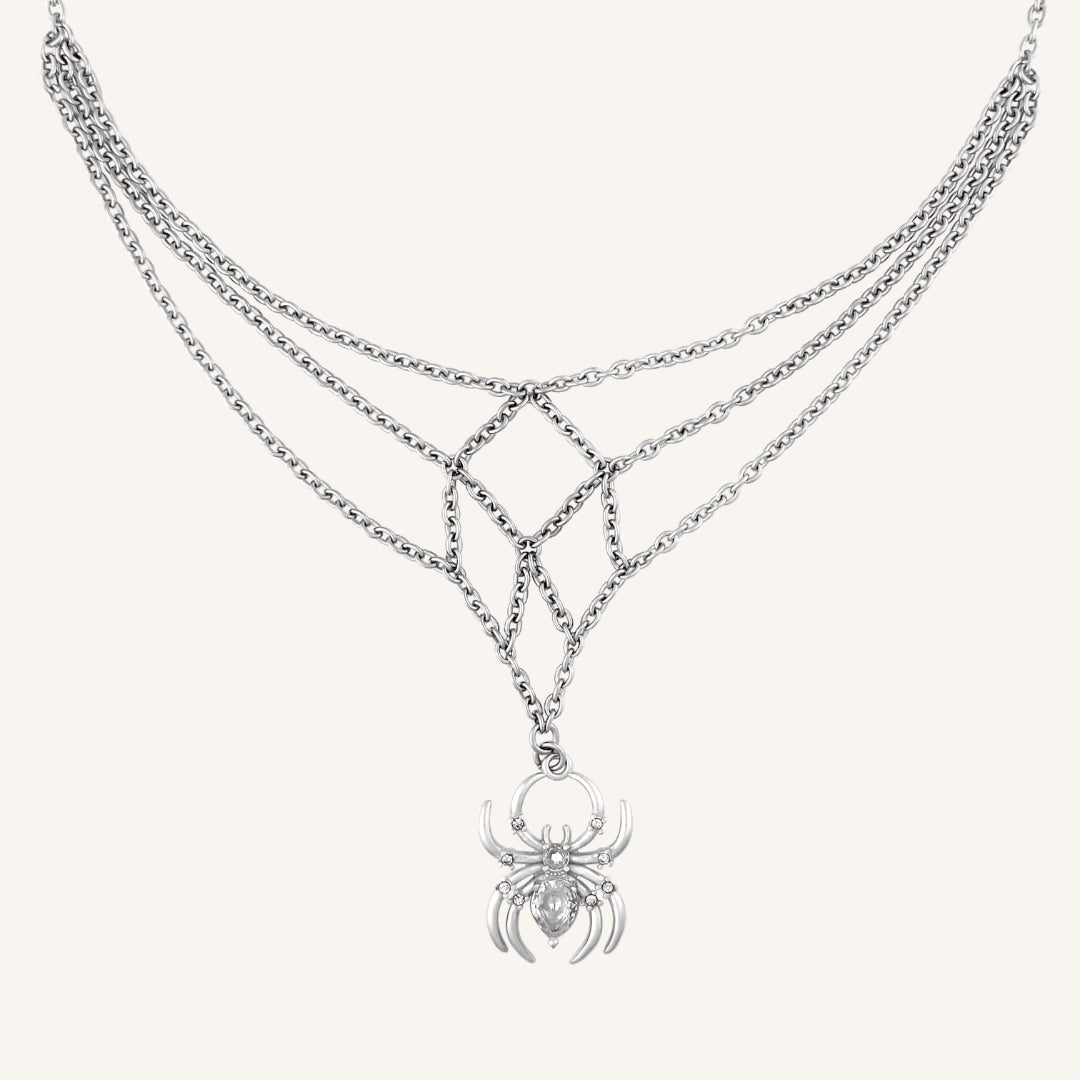 Valefar Spider Web Necklace (Silver)