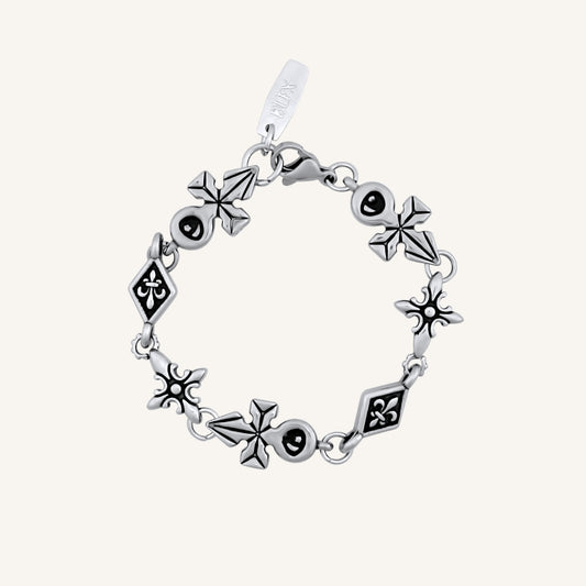 Vyn Chrome Cross Bracelet