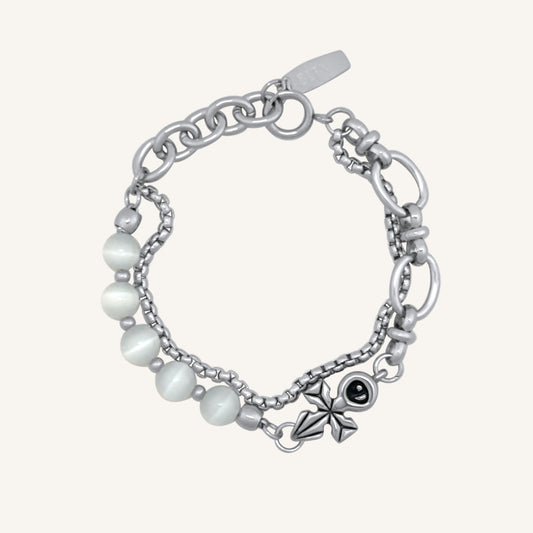Vyn Hybrid Layered Bracelet (White Tiger Eye)