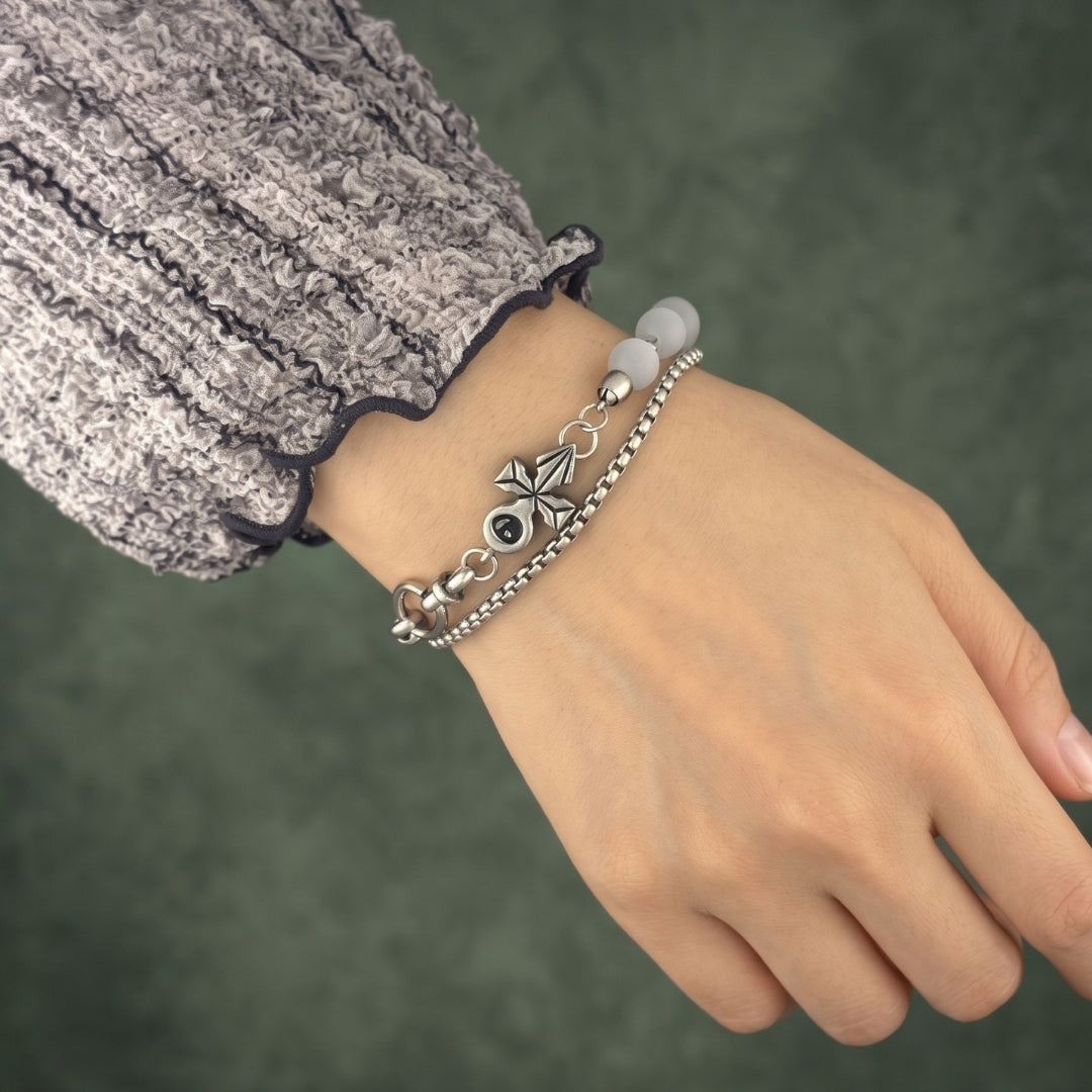 Vyn Hybrid Layered Bracelet (White Tiger Eye)