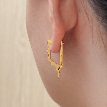 Avery Melt Hoop Earring - Gold