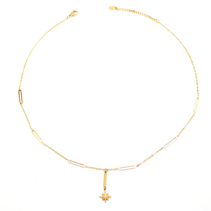 Ankaa Star Chain Link Necklace - Gold