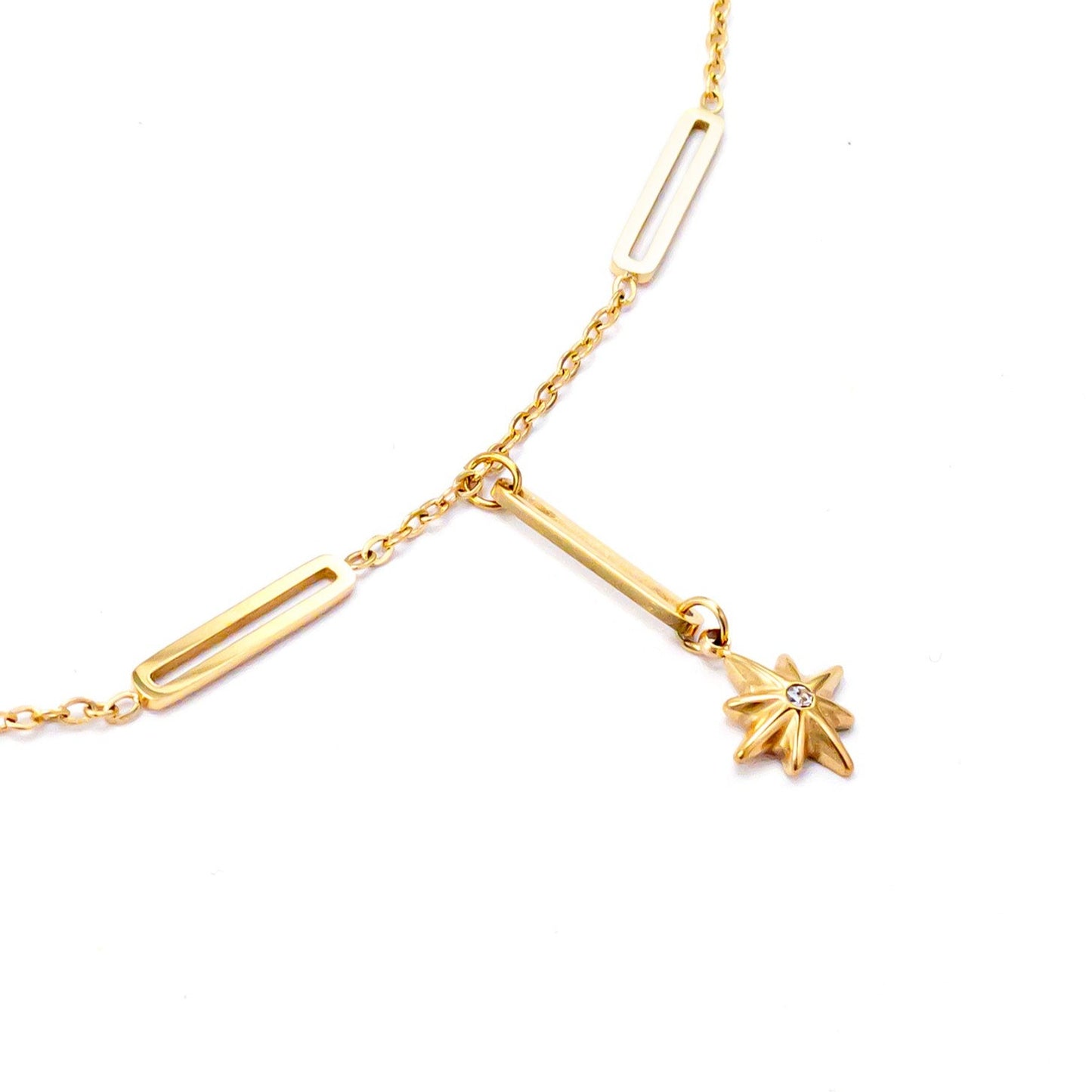 Ankaa Star Chain Link Necklace - Gold