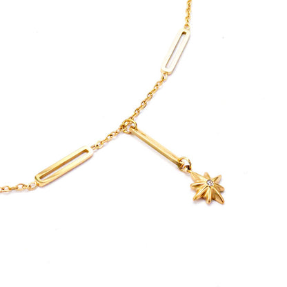 Ankaa Star Chain Link Necklace - Gold