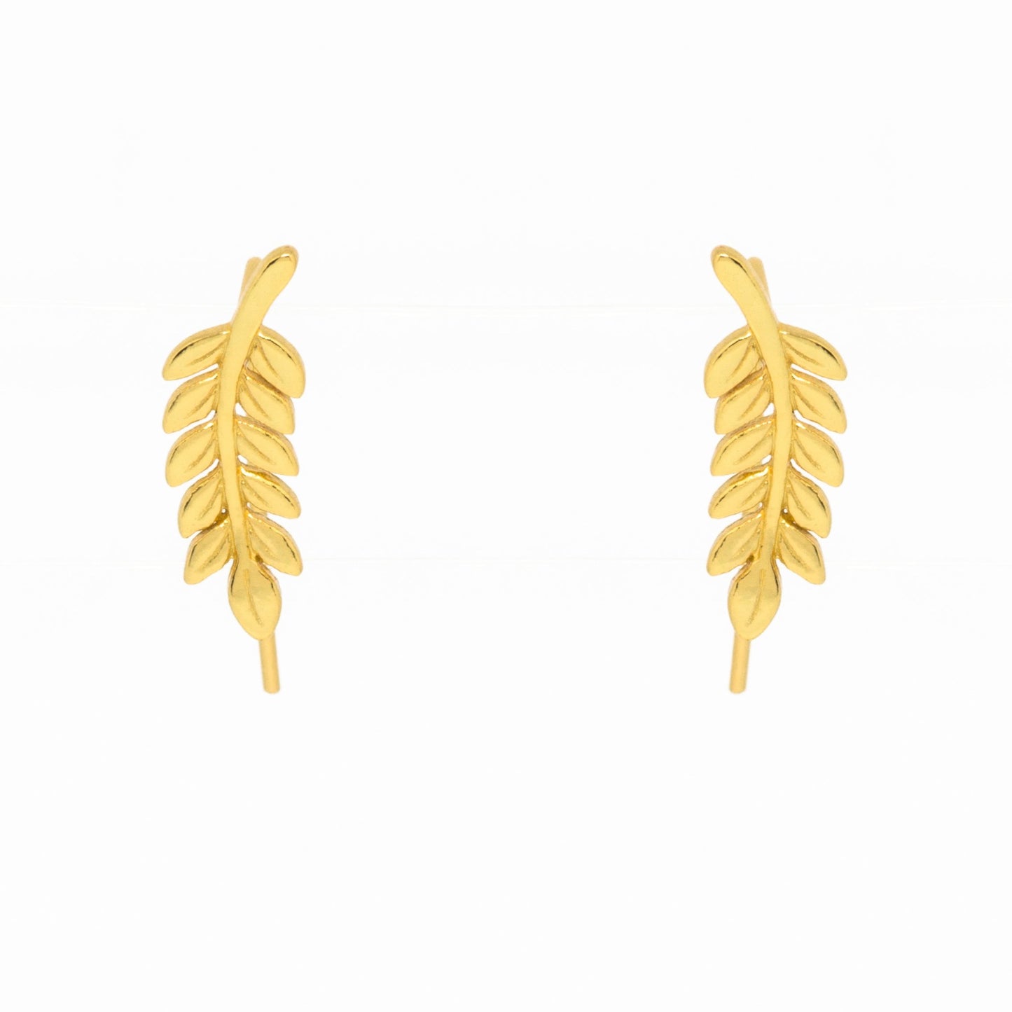 Common Ash Leaf Branch Ear Cuffs - Gold, Earrings - Blaack Fox