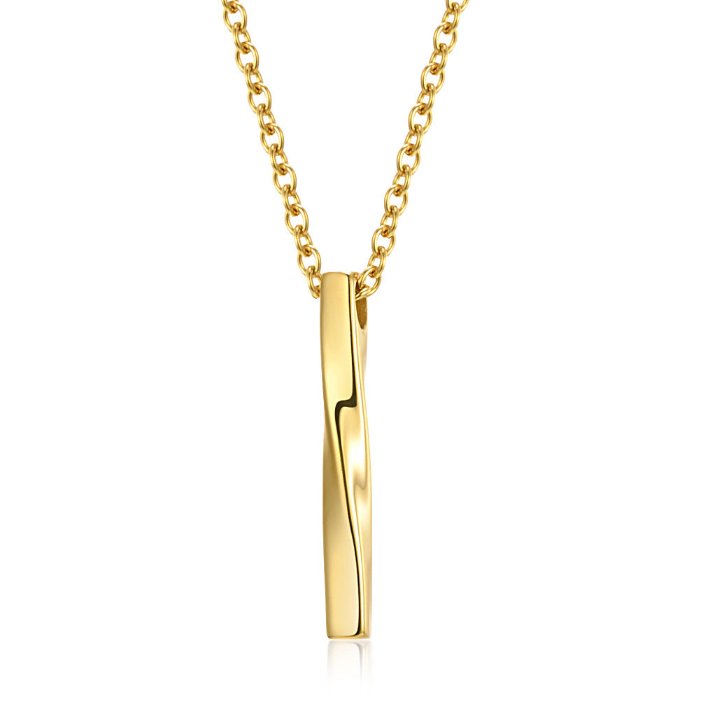 Twist Bar Necklace - Gold
