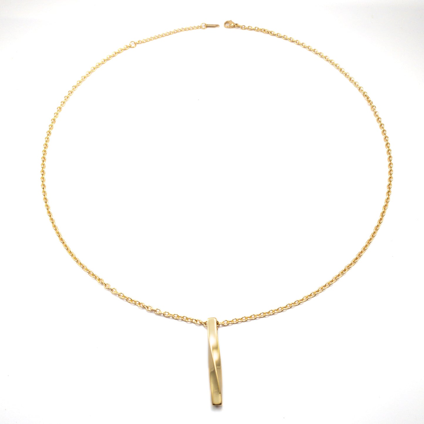 Twist Bar Necklace - Gold