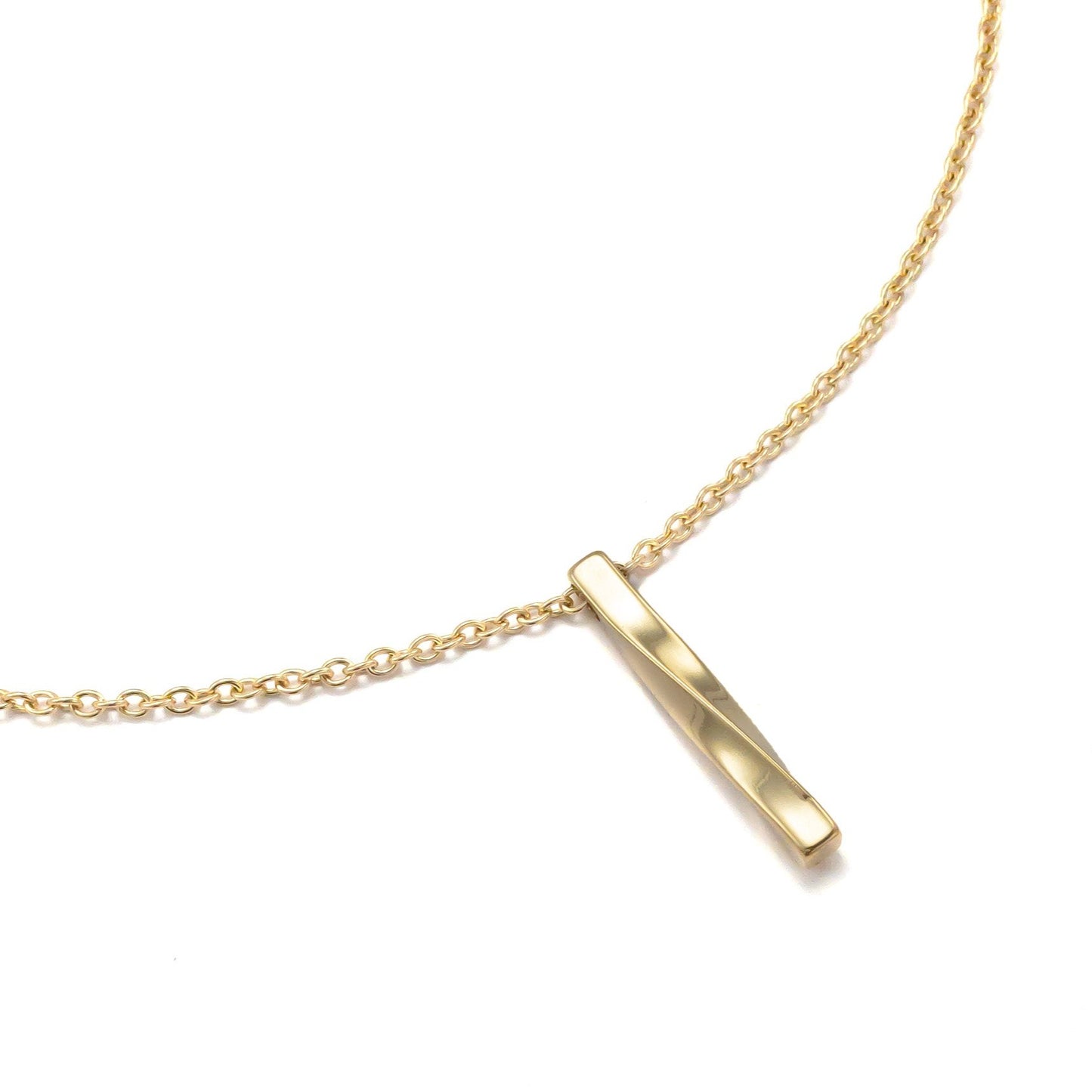 Twist Bar Necklace - Gold